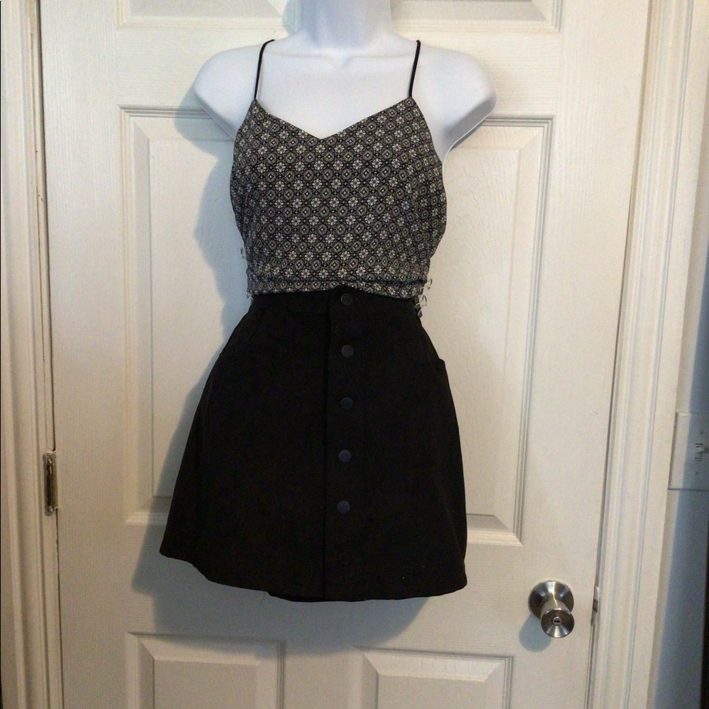 Express black suede pencil skirt